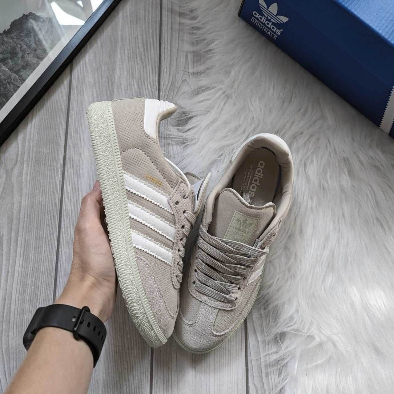 Жіночі кросівки Adidas Samba OG Wonder White Linen Green