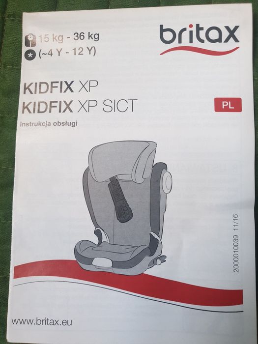 Fotelik Romer BRITAX KIDFIX  XP SICT stan bdb, od 15 do 36 kg + gratis