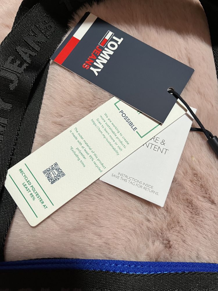 Tommy Hilfiger Jesns torba shopper szoperka niebieska Logo logowana