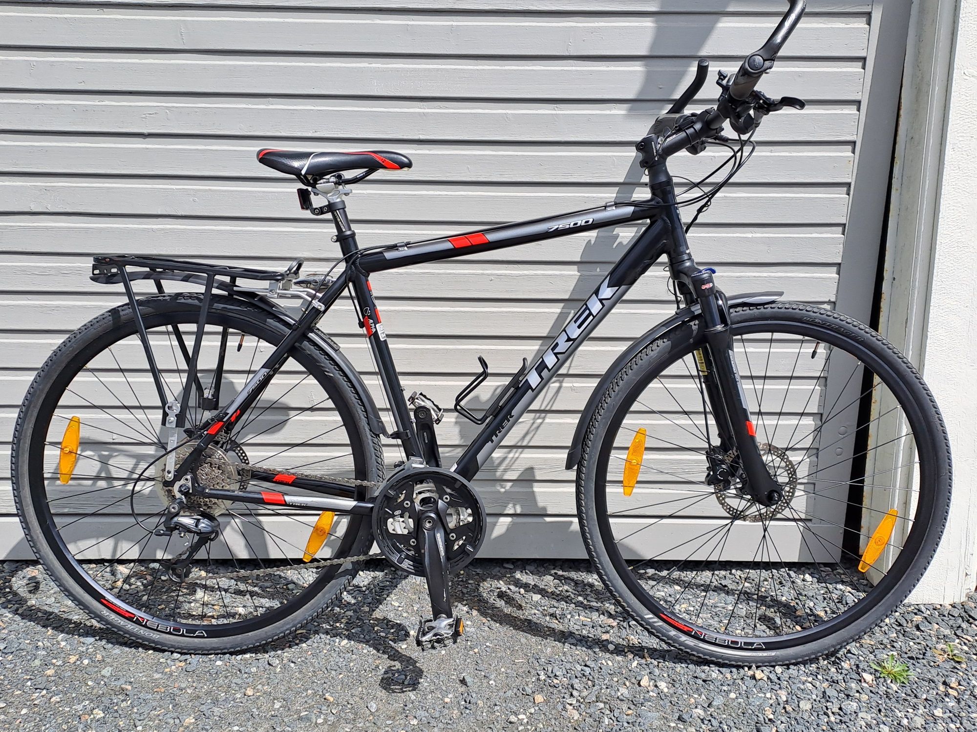 Trek 7500 rower hybrydowy, duży rower miejski, deore