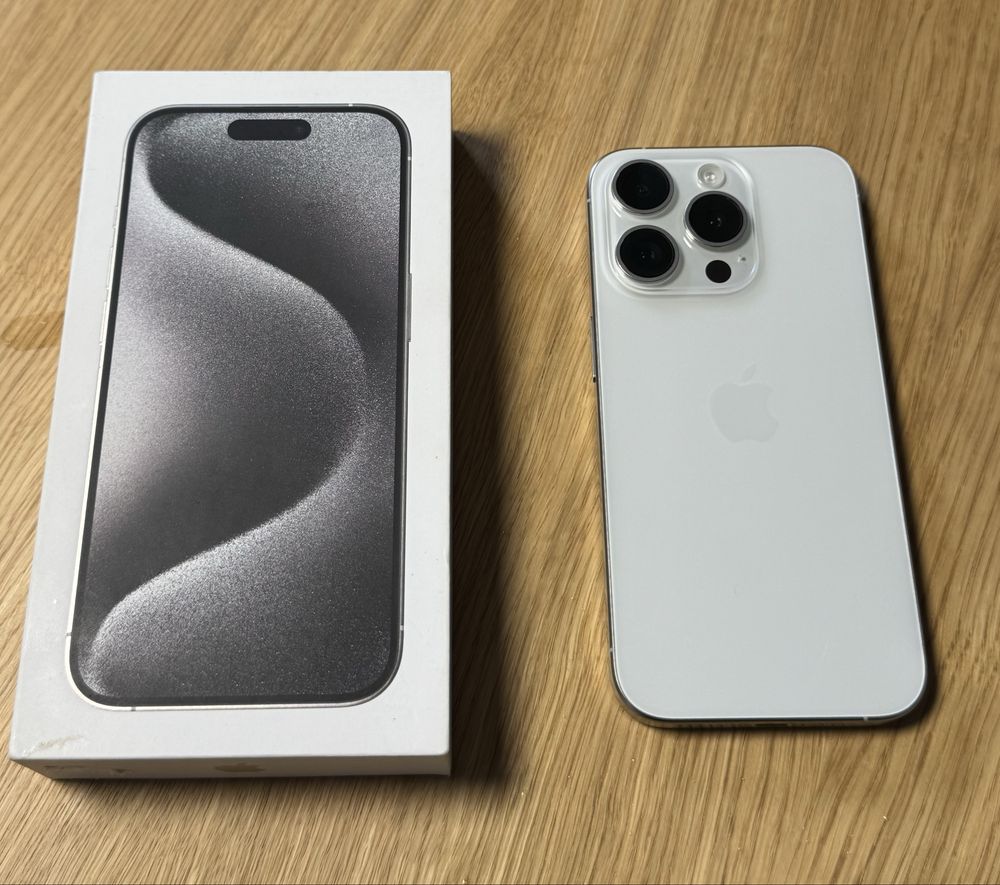 Iphone 15 pro 100% kondycji biały