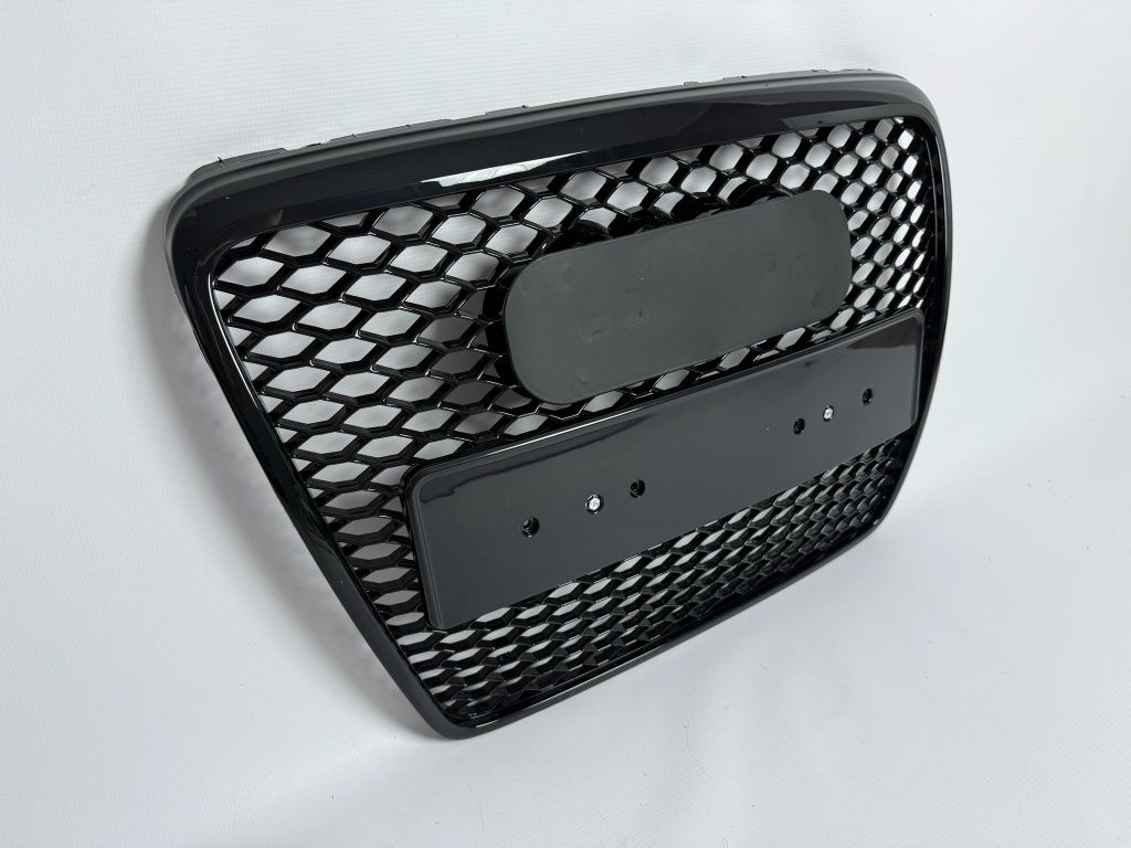 Atrapa Chłodnicy A6 C6 PLASTER Miodu Grill 04-12 Czarny Połysk