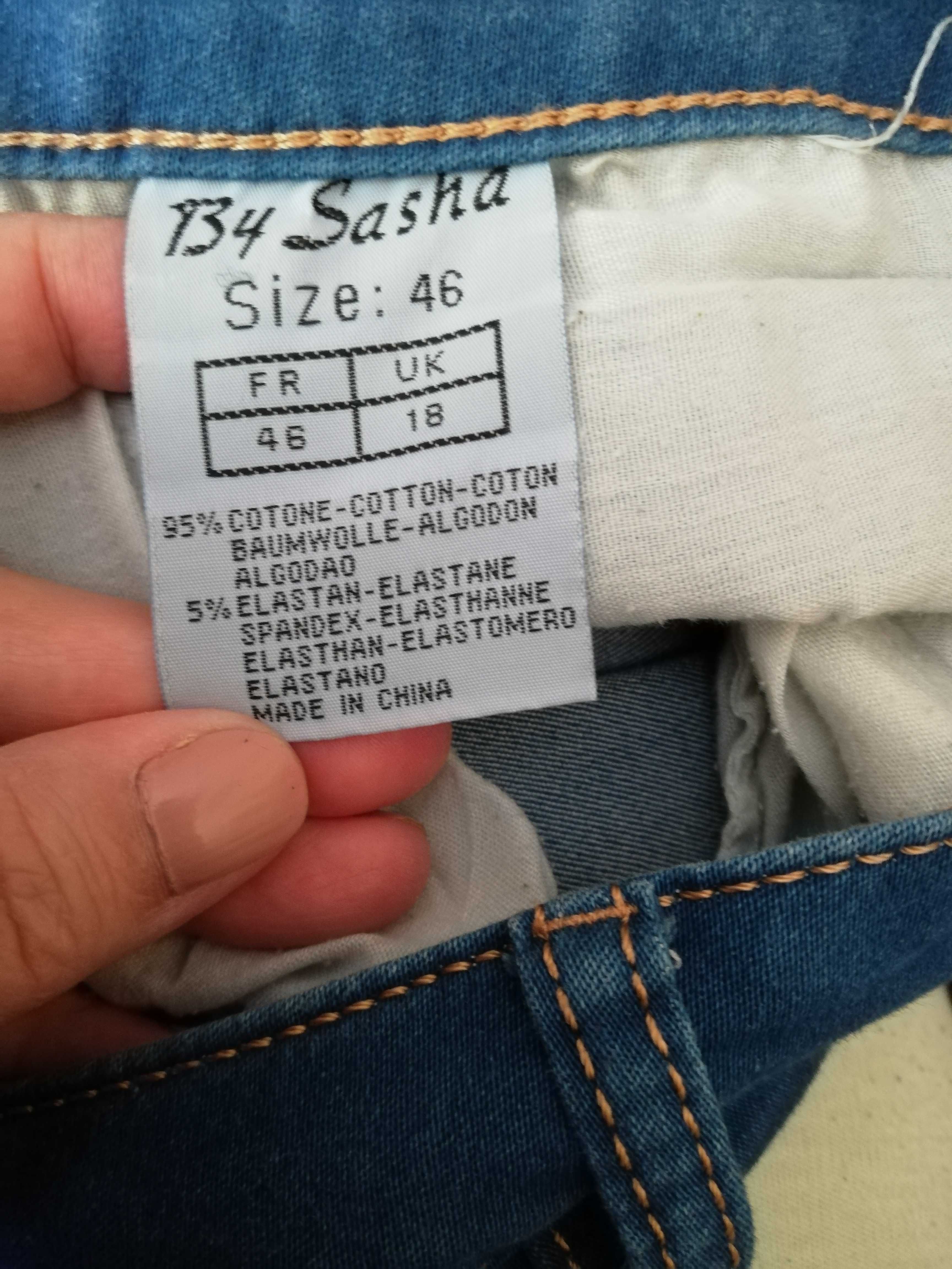 Spodnie jeansy damskie By Sasha 46 xxxl