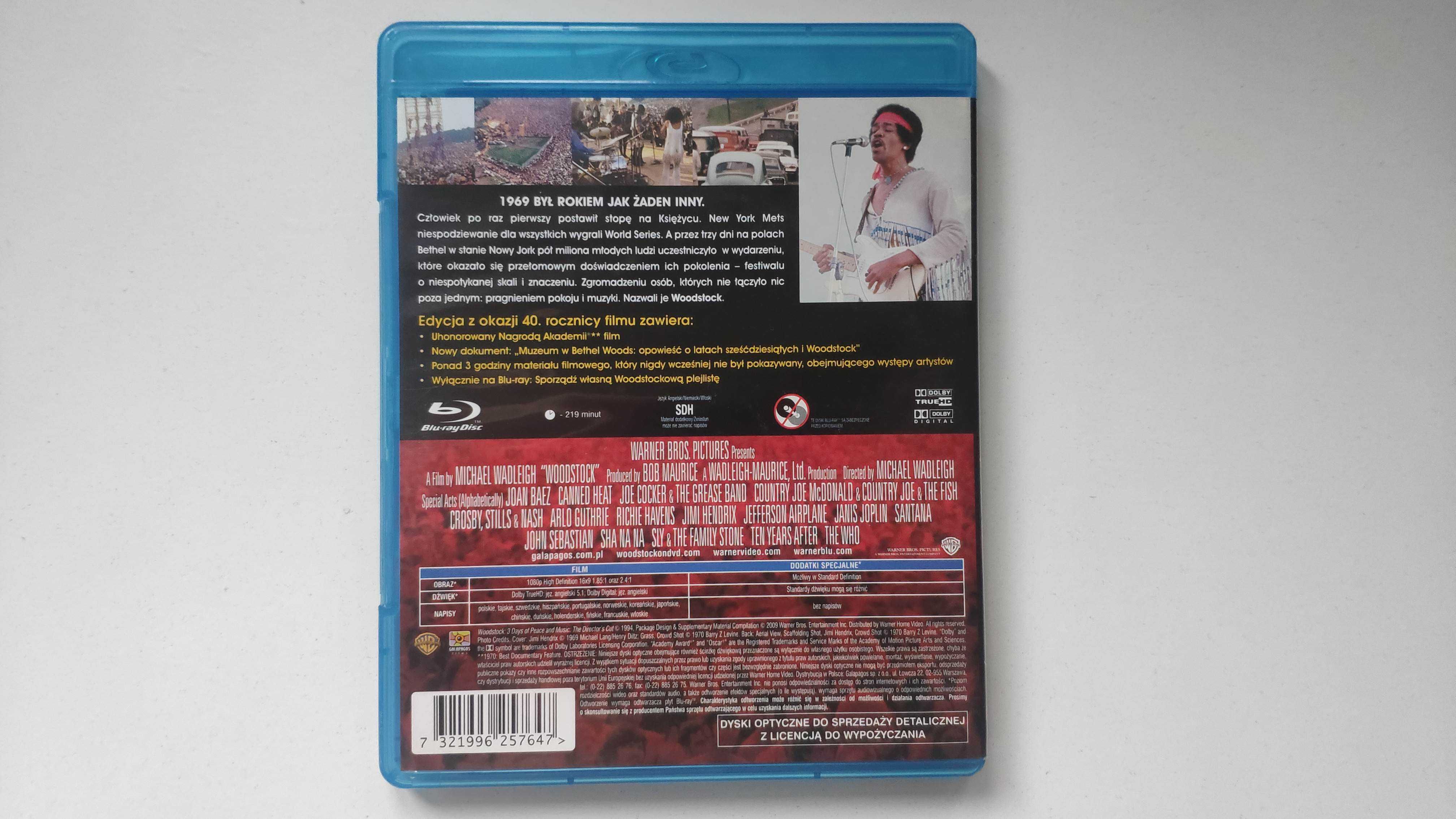 Woodstock 3 dni pokoju i muzyki BLU-RAY