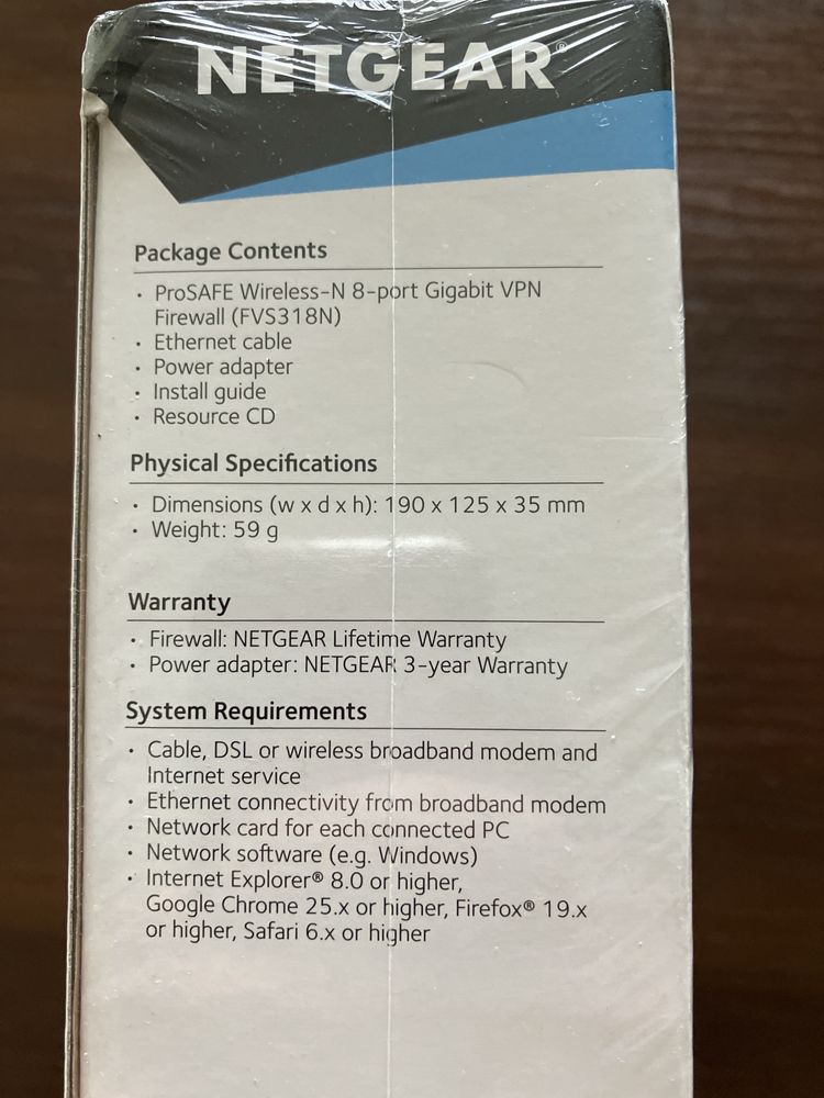 Router przewodowy Netgear FVS318N