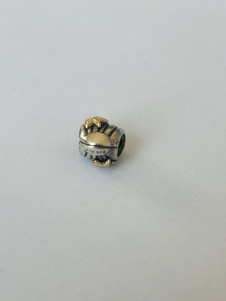 Oryginalny charms Pandora wycofany tt two tone złoto muszla muszelka