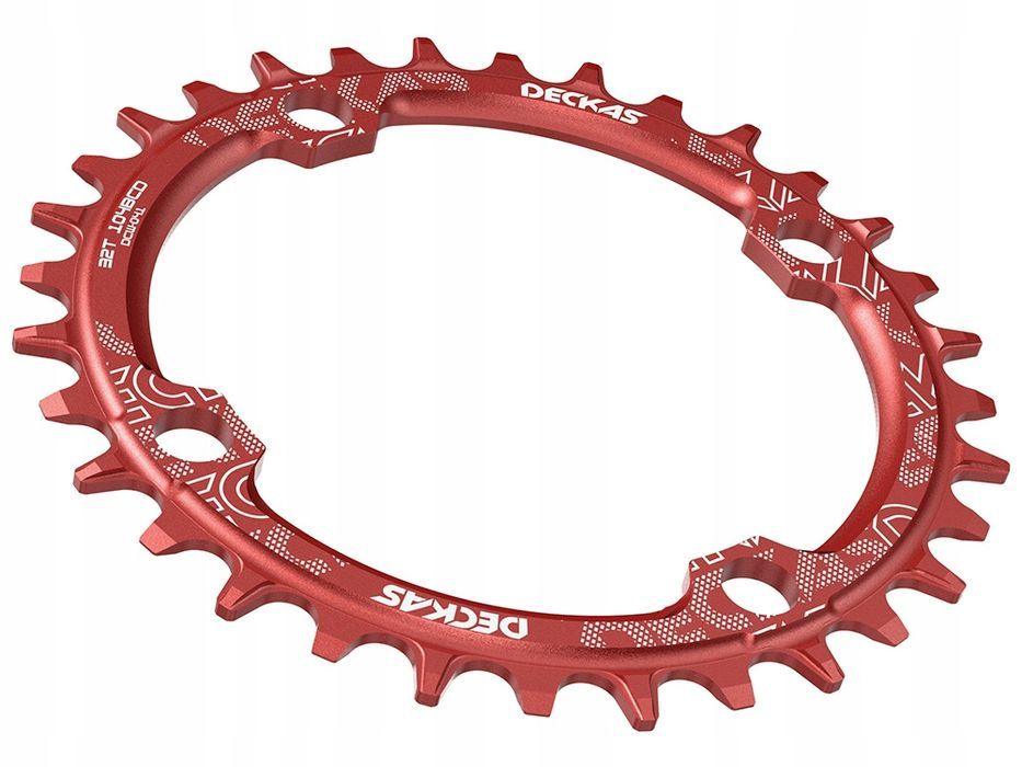 Zębatka rowerowa Deckas 34T 104BCD Czerwona