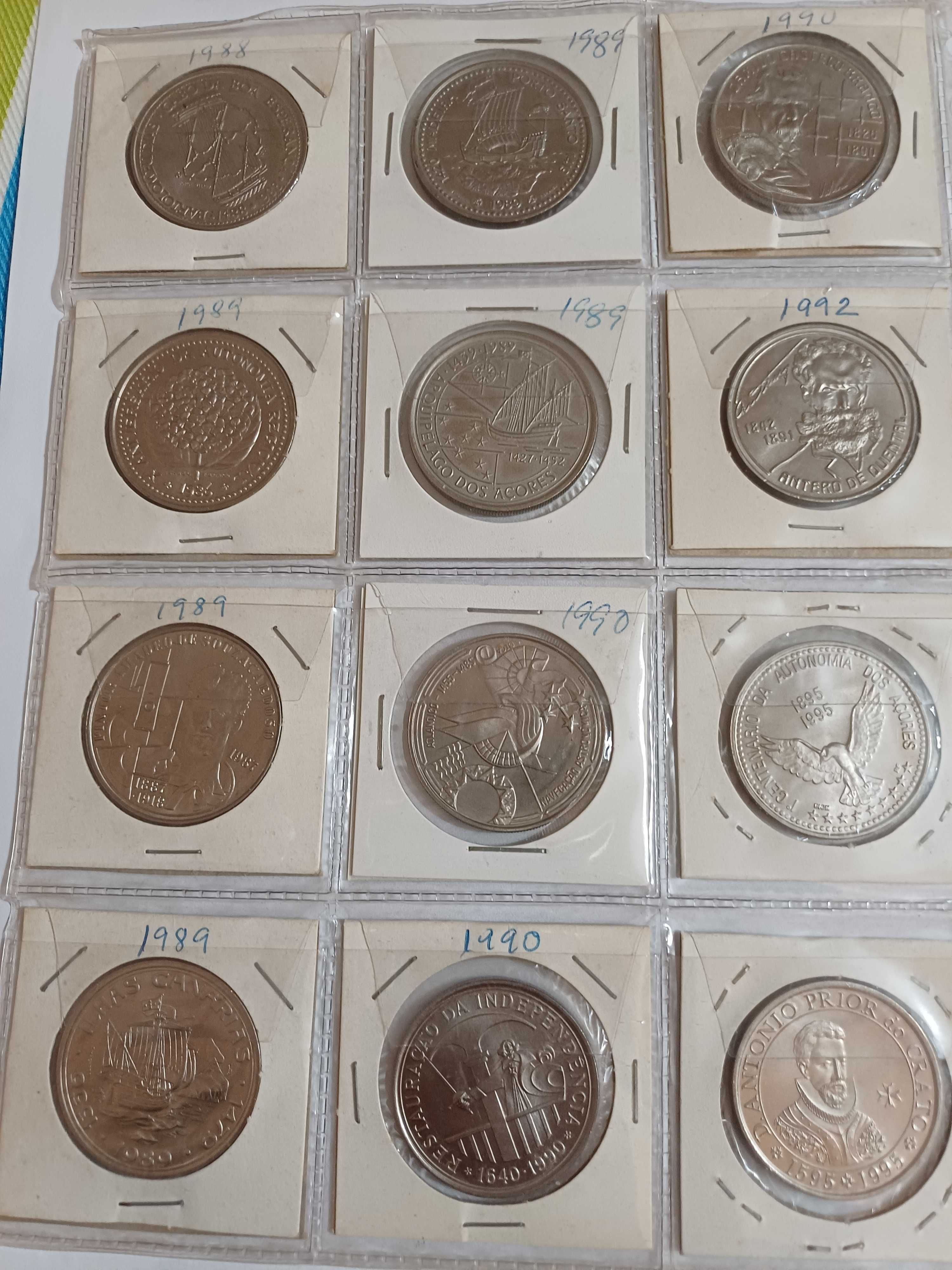 MOEDAS COMEMORATIVAS as 19 de 100$00 de 1985 até 1995 em Cupro-Niquel