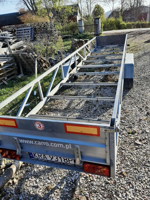 Przyczepa dłużyca Carro ramowa 612 x 123 dwuosiowa 750kg