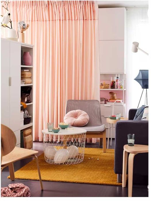 Tapete pelo curto, amarelo, 133x195 cm