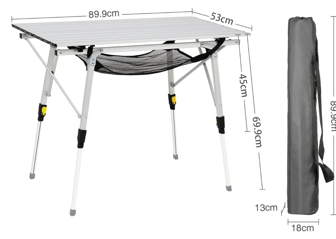 Ever Advanced lekki ,aluminiowy,skladany stol  kempingowy