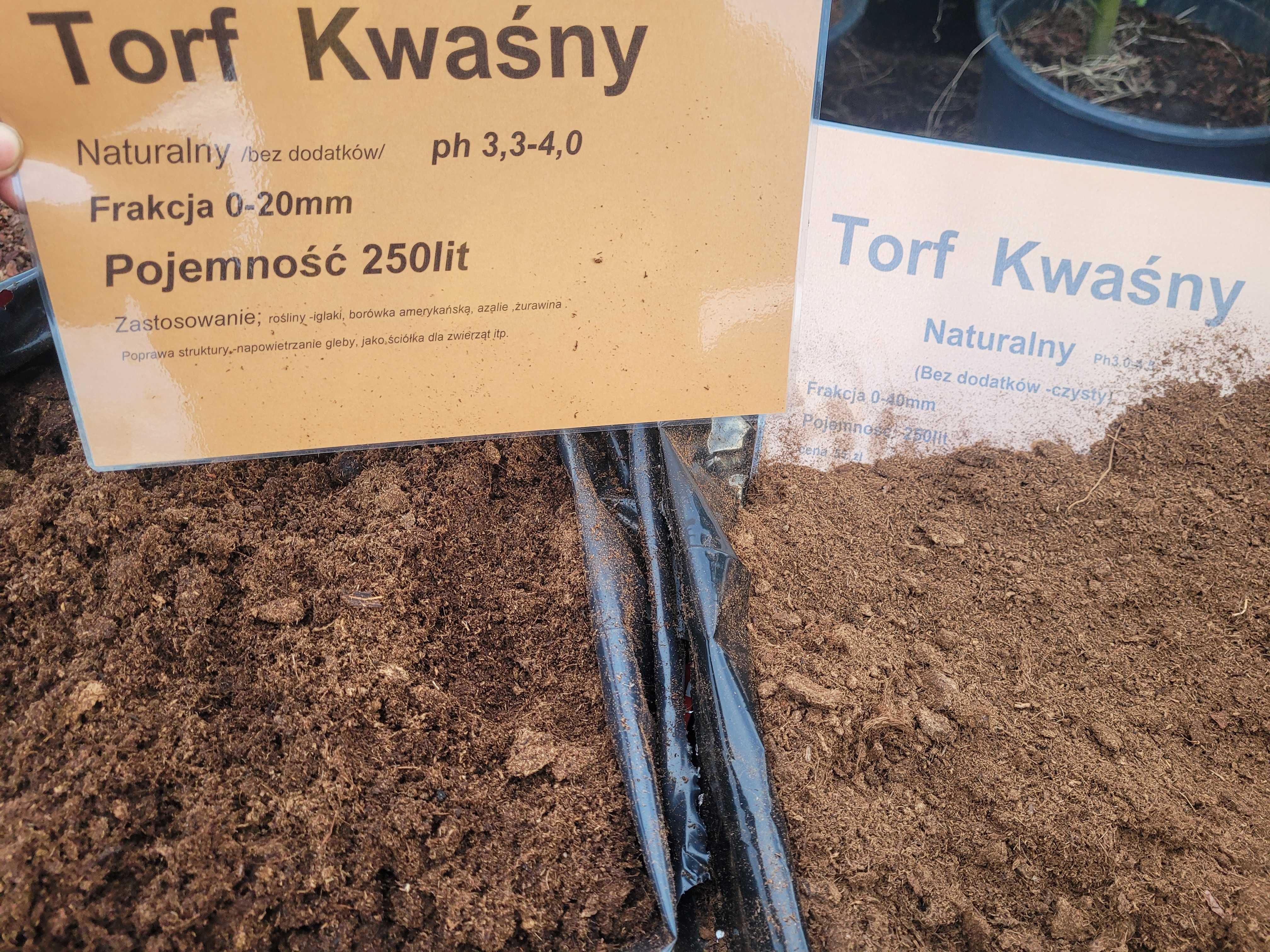 Torf kwaśny odkwaszony substrat podłoże kora wysokiej jakości transpor