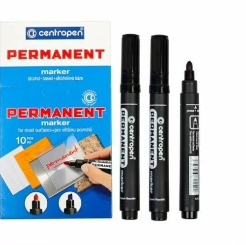 Перманентний маркер чорний скошений стрижень 1-4 мм Centropen