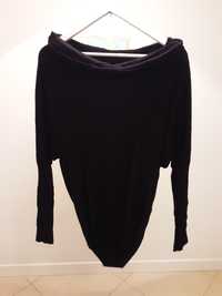 Czarna bluzka damska sweter Fornarina