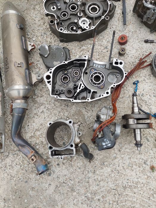 Husqvarna te 450 kartery skrzynia sprzęgło gaźnik wał wydech silnik