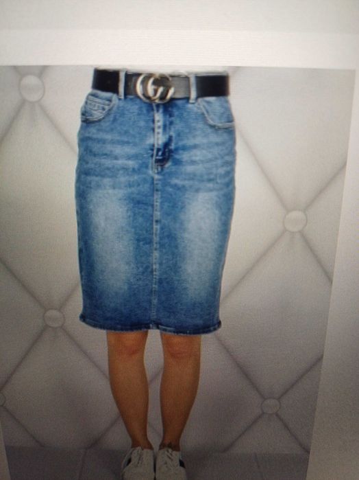 Spódnica Jeans Klasyczna Damska