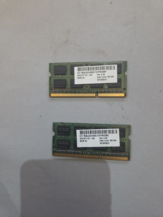 Sprzedam PAMIEĆ Ram DDR3 2x2GB do laptopa DELL latitude E6320