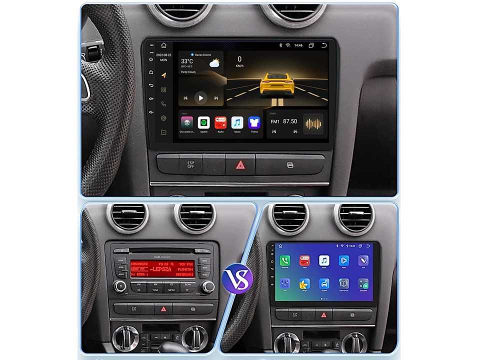 Radio samochodowe Android Audi A3 (9") 2008.-2012