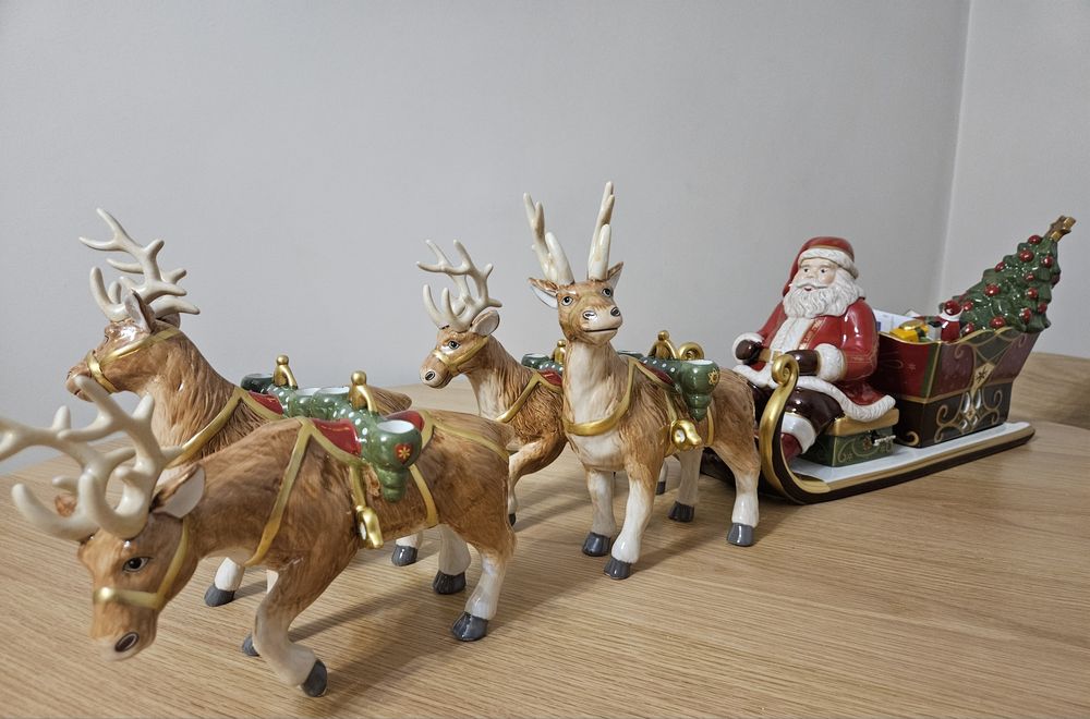 nowy zaprzęg Mikołaja Villeroy&Boch ozdoba świąteczna porcelanowa
