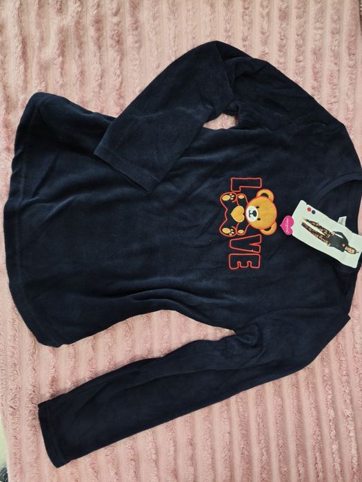 Ciepła soft piżama damska S