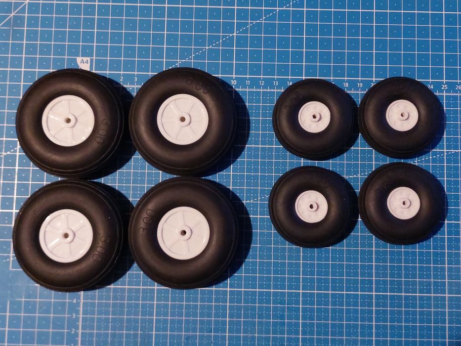 Koła model samolotu RC FMS, Volantex, Horizon Hobby, inne - komplet 8