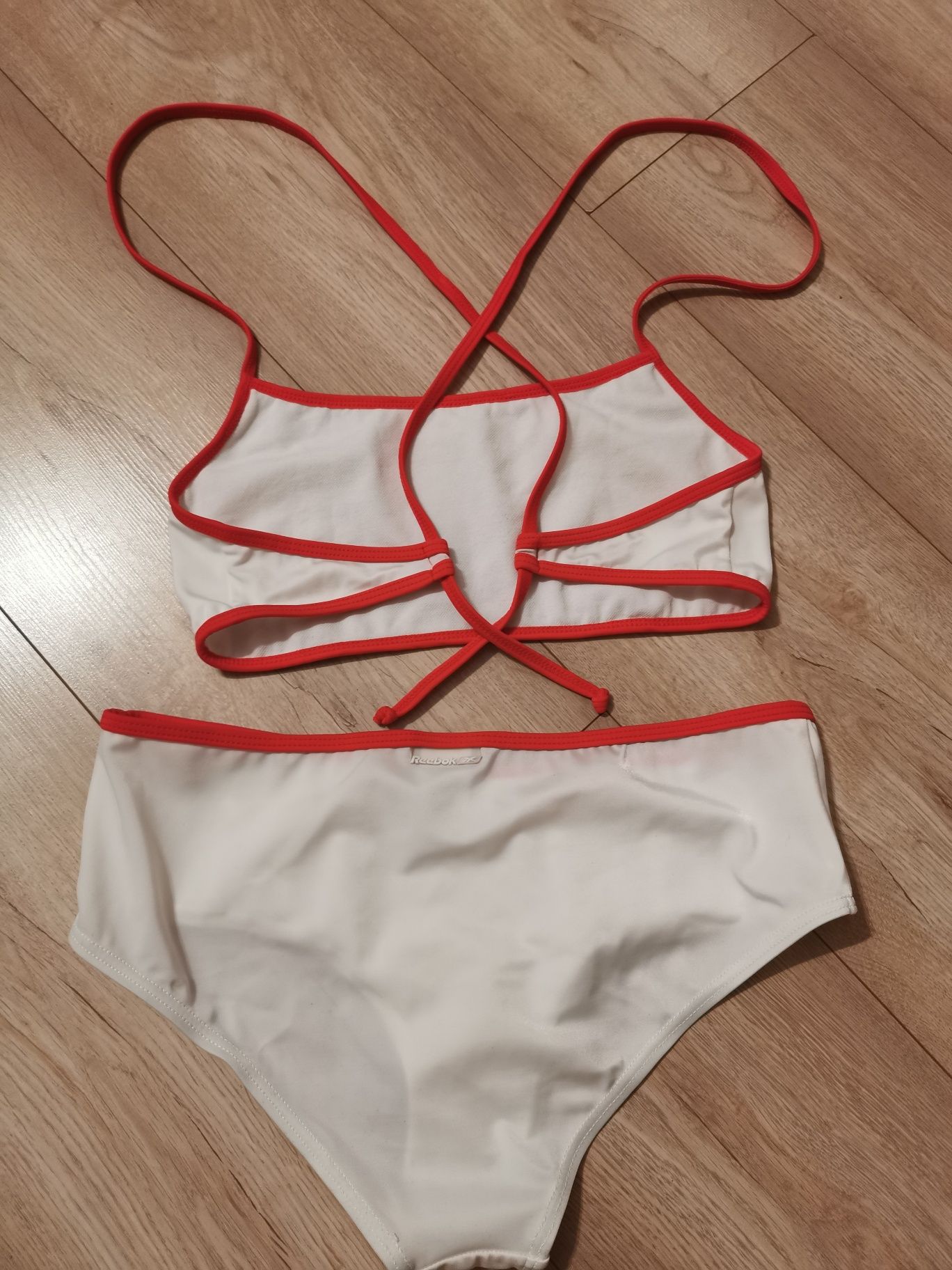 Strój kąpielowy kostium dwuczęściowy top majtki Reebok 40 L biały