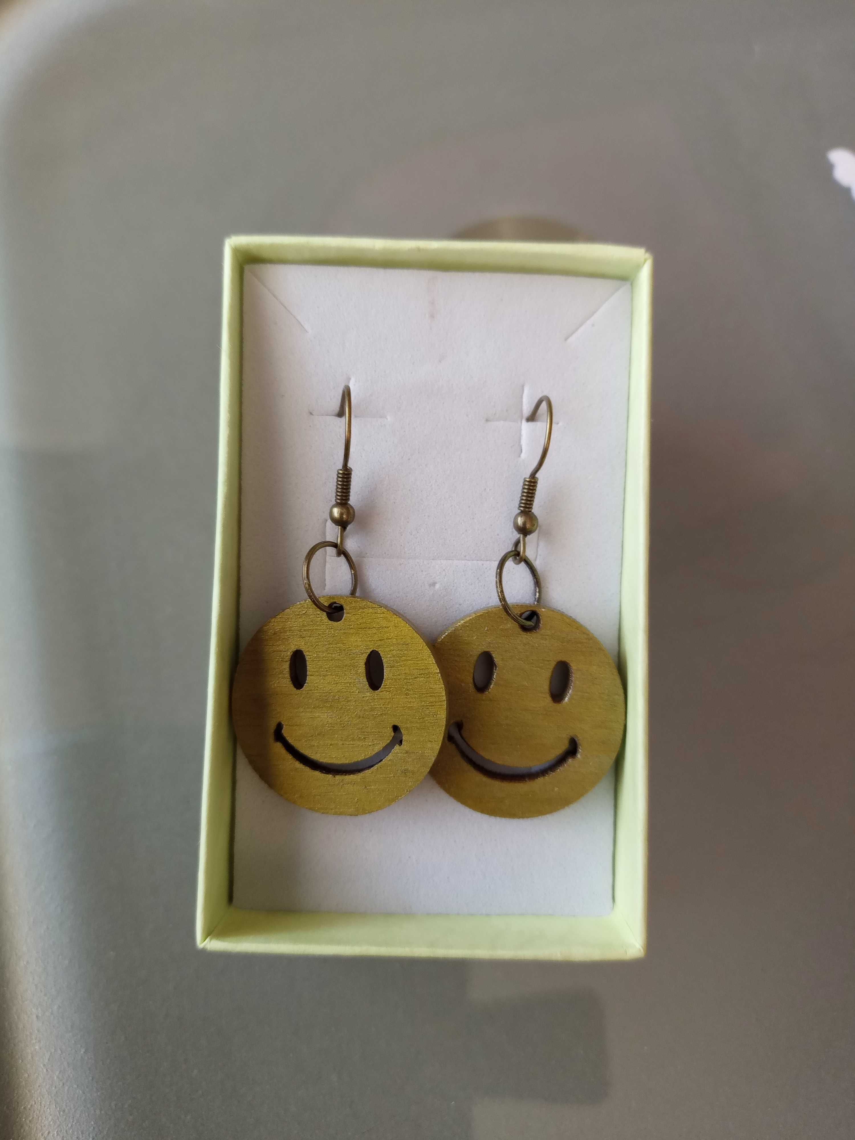 Kolczyki "Emotikony smile" - malowane ręcznie