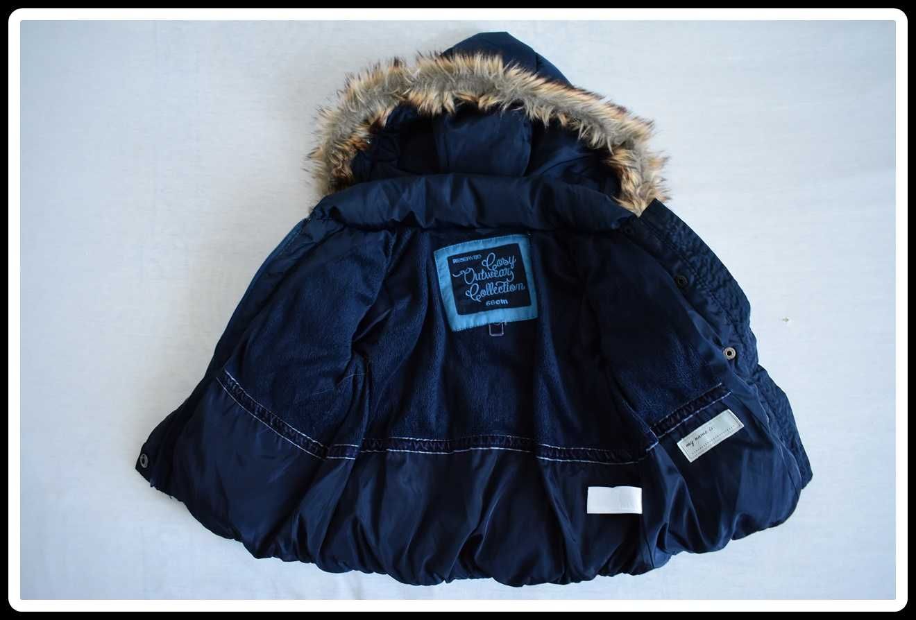 Reserved granatowa kurtka dla dziewczynki roz. 68