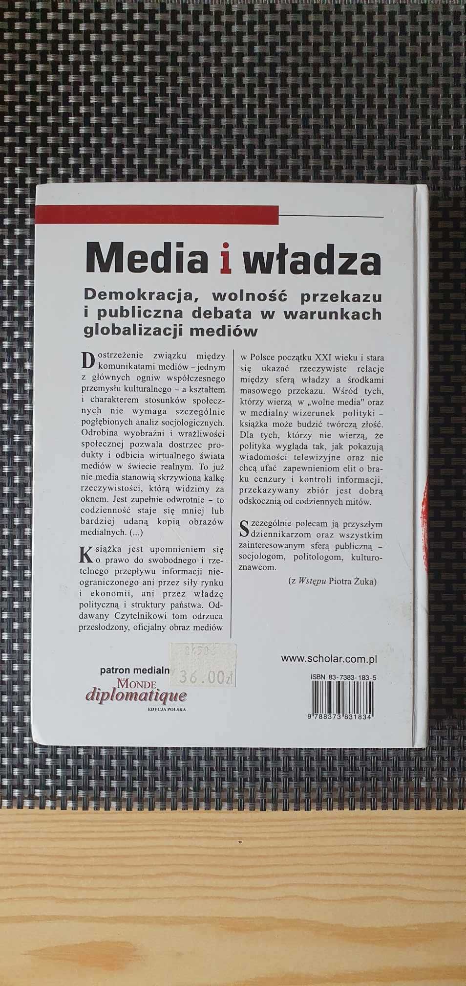 Książka "Media i władza" Piotr Żuk
