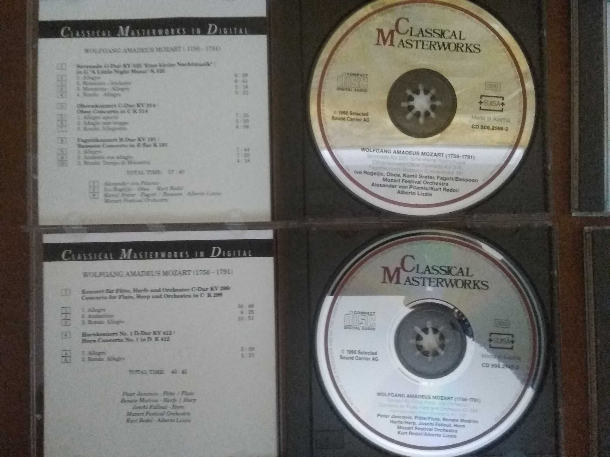 Zestaw 4 płyt CD muzyka poważna Wolfgang Amadeus Mozart