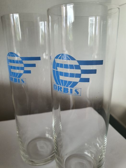 Szklanki lufki Hotel Orbis PRL