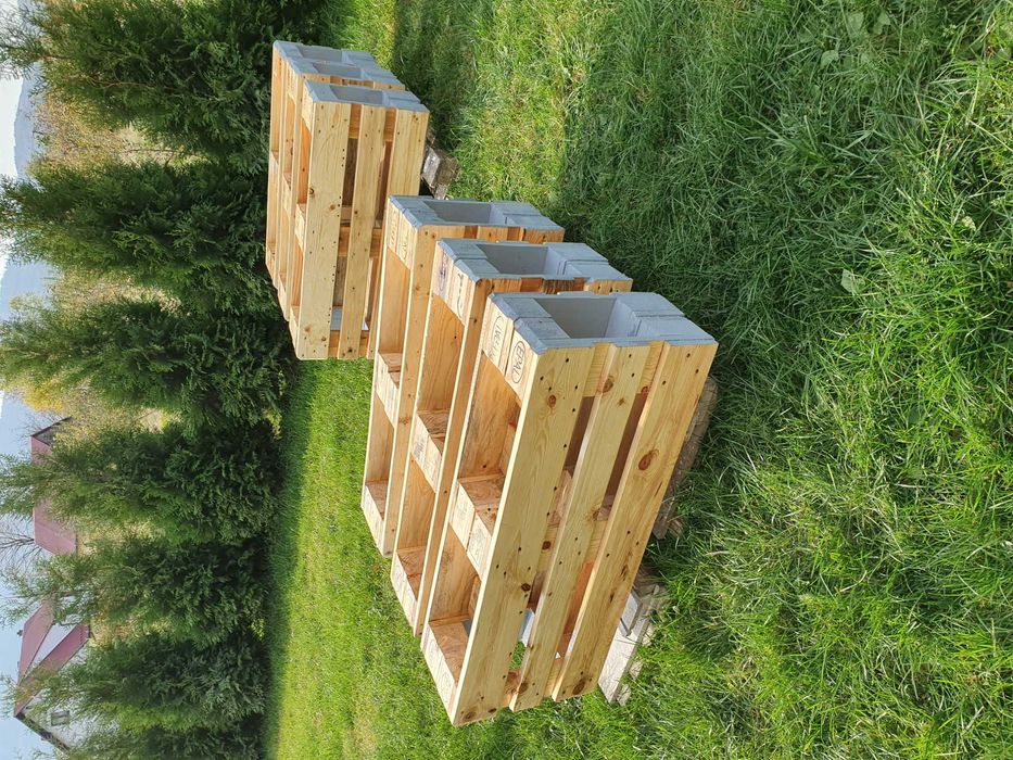 Meble z palet. Meble paletowe . BOX ogrodzeniowy , ogródkowy na kwiaty