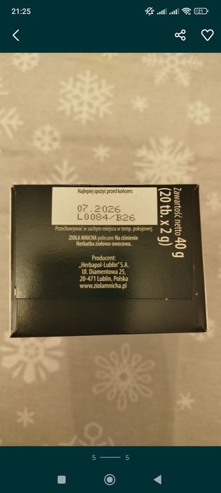 Herbata na ciśnienie Mnichów ziołowo - owocowa 5x20