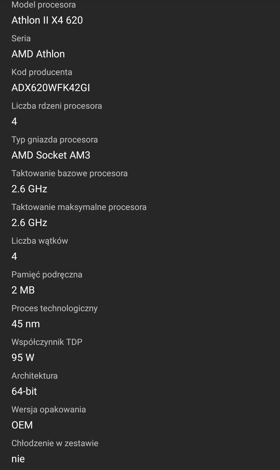 Procesor AMD Athlon II adx620wfk42gi