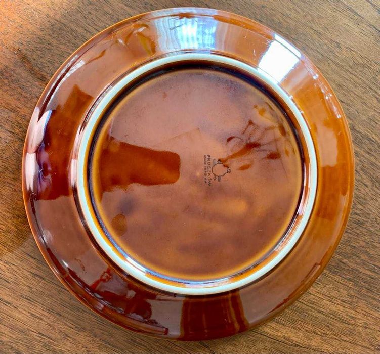 talerze głębokie obiadowe, porcelit PRUSZKÓW, vintage PRL - SUPER