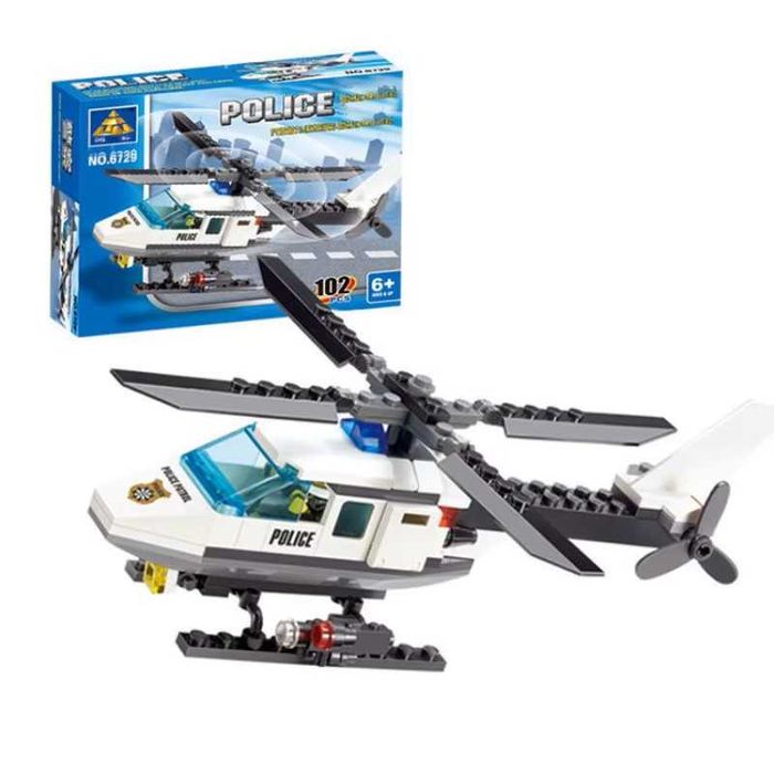 Конструктор Вертолет 21см Вертоліт полиция сумісний Лего Lego сити