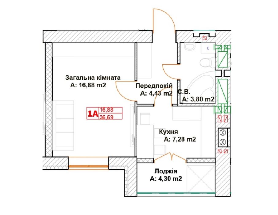 ЖК Модуль! Готова 1-кімнатна квартира в центрі Бучі! Забудовник