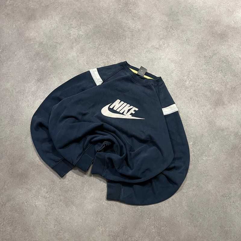 Vintage Bluza Nike Crewneck Swoosh Big Logo Washed Distressed Rap Y2K
