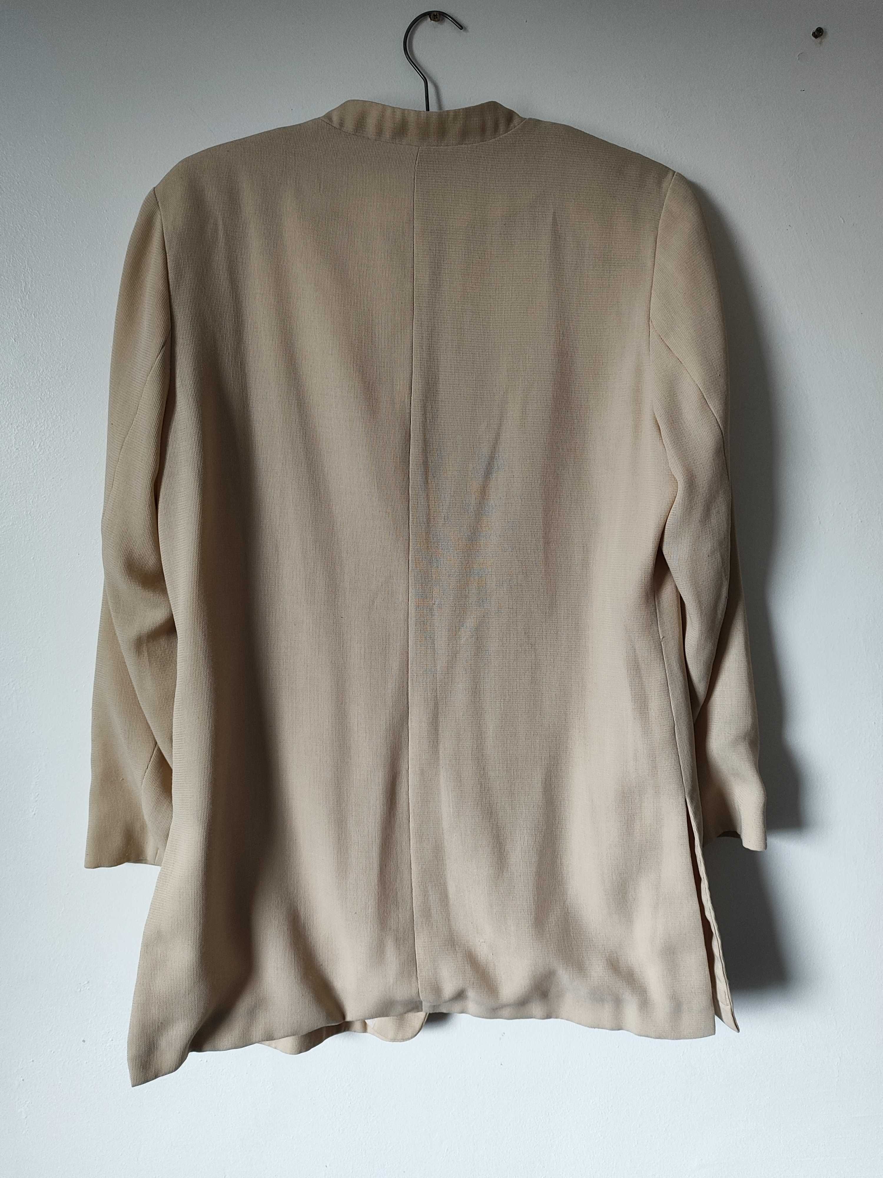 Żakiet beżowy marynarka damska basic vintage Woman Collection H&M 40/L