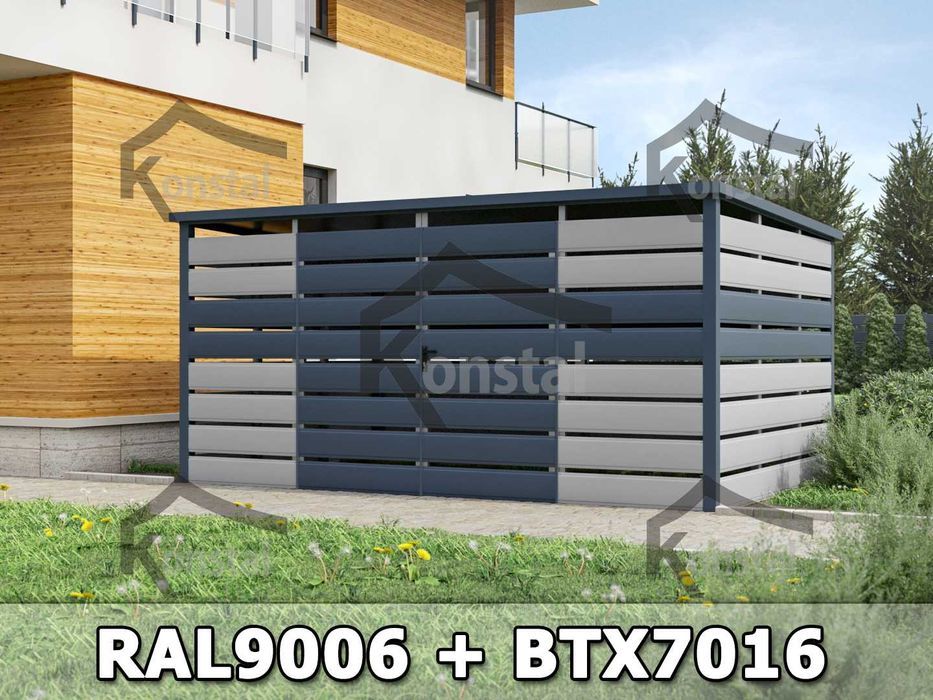 Wiata śmietnikowa panelowa 4x3 m Altana śmietnikowa - PRODUCENT
