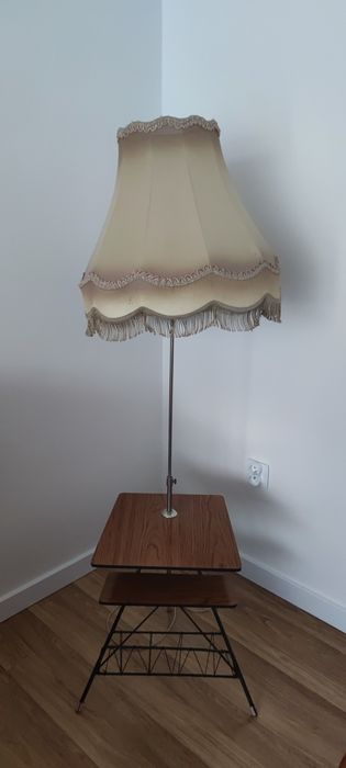 Lampa pokojowa nocna stojąca gazetnik PRL vintage