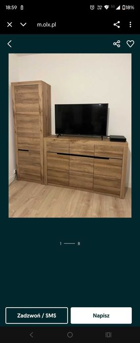 Zestaw mebli Agata meble Toronto komoda + słupek