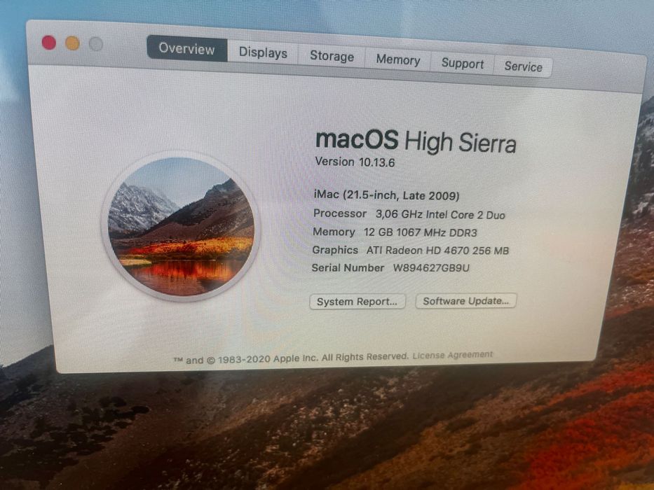 iMac 21.5” (Late 2009) – 3.06 GHz, 12 GB RAM – Demora a arrancar