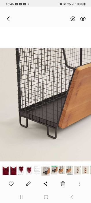 Regał Zara Home metalowo-drewniany