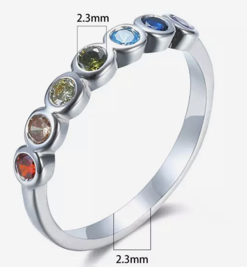 ENVIO GRATIS Rainbow ring - anel arco-íris