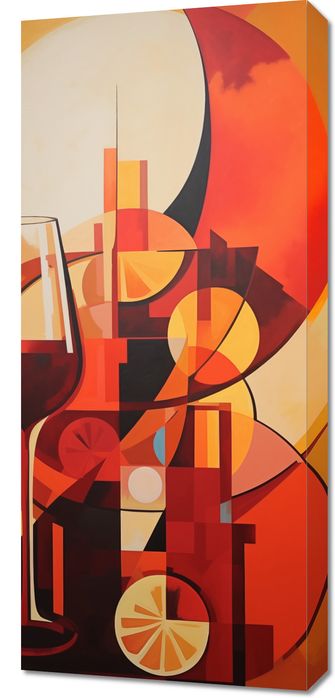 Obraz 40x90cm Wieczorne Gdybanie przy Winie