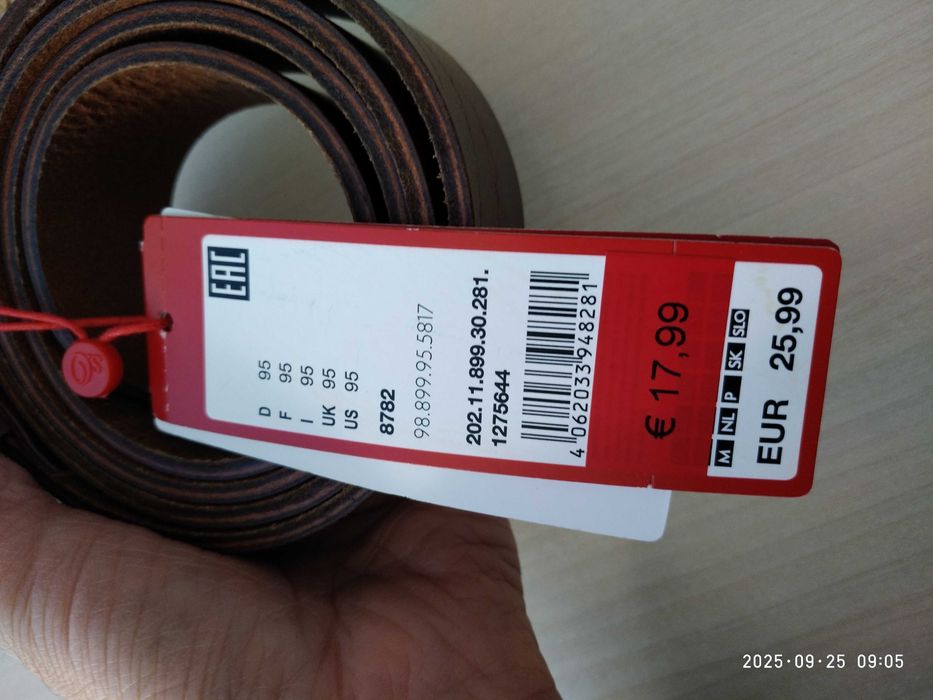 S.OLIVER Belt , Made in Germany Кожа 105 длина 4 ширина