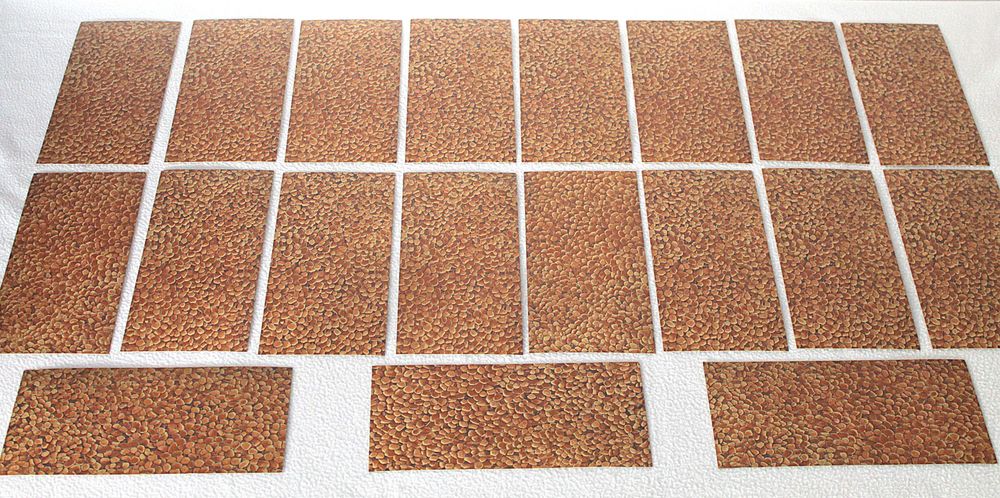 Kartoniki modelarskie do makiety 22,5x9,5cm z lat 80tych / 19 sztuk