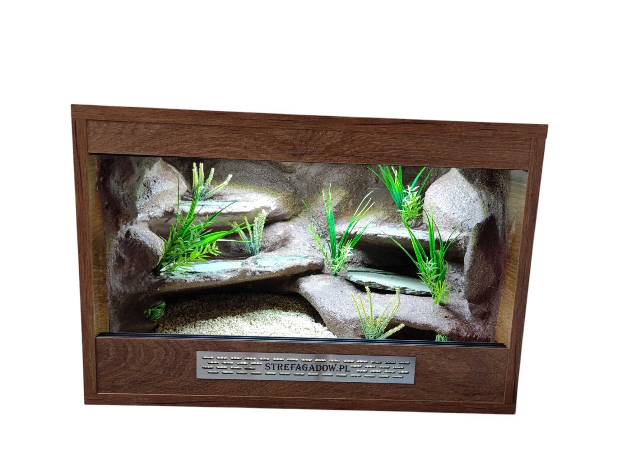 Terrarium pustynne nr741 60/40/40 dla gekona lamparciego DOSTĘPNE