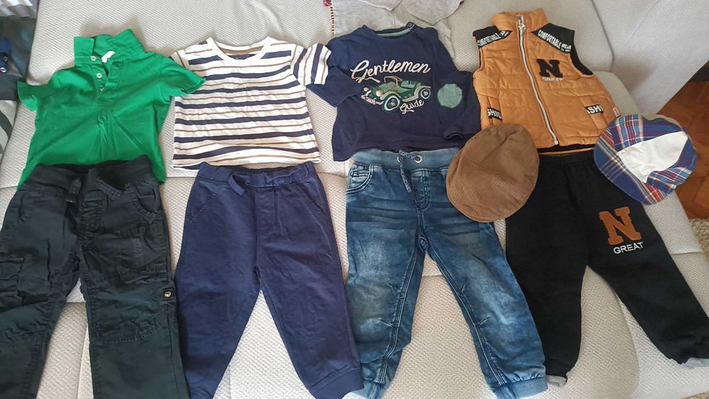DUŻA PAKA ubrań dla chłopca (ok. 50 sztuk), rozm. 86-92